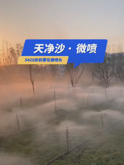 【天净沙&middot;微喷】枯藤老树昏鸦，草地仙境人家，地插微喷雾化，夕阳西下，灌溉，你问，我答！#5428折射雾化微喷头 #微喷 #华维集团