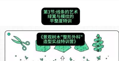 第03节：线条的艺术&mdash;&mdash;绿篱与模纹的平整度特训，课程：《景观树木&ldquo;整形外科&rdquo;造型实战特训营》#识农AI