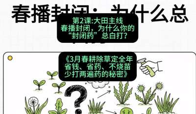 第2节：大田主线，春播封闭，为什么你的&ldquo;封闭药&rdquo;总白打？，课程：《3月春耕除草定全年：省钱、省药、不烧苗、少打两遍药的秘密》